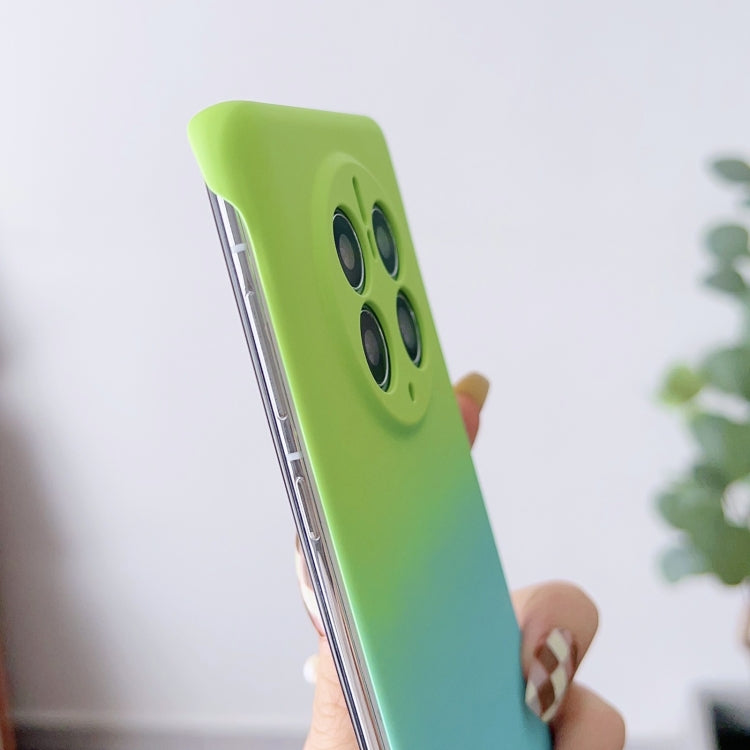 For Huawei Mate 50 Pro Frameless Skin Feel Gradient Phone Case(Green Blue) by buy2fix