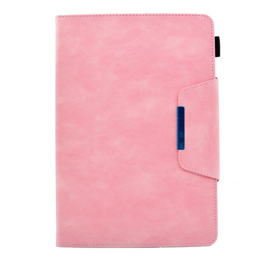 For 8 inch Suede Cross Texture Magnetic Clasp Leather Tablet Case(Pink) - 8 inch by buy2fix | Online Shopping UK | buy2fix