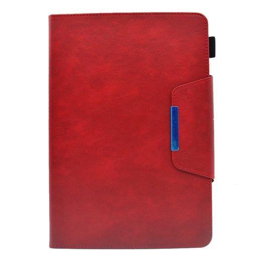 For 10 inch Suede Cross Texture Magnetic Clasp Leather Tablet Case(Red) - 10 - 11 inch by buy2fix | Online Shopping UK | buy2fix