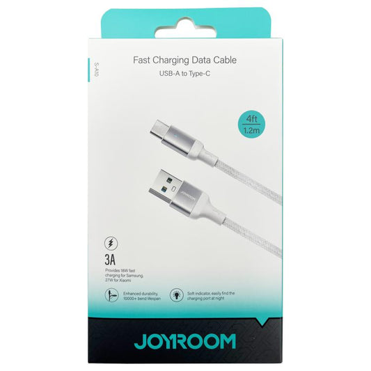 JOYROOM S-UC027A10 Extraordinary Series 3A USB-A to USB-C / Type-C Fast Charging Data Cable, Cable Length:1.2m(White) by JOYROOM