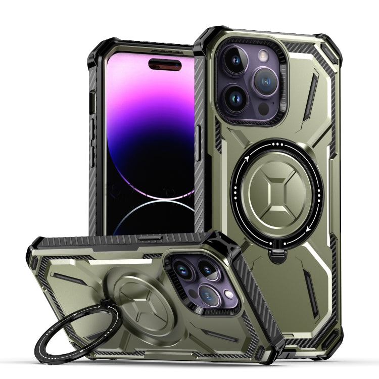 For iPhone 14 Pro Max Armor Series Holder Phone Case(Army Green) - iPhone 14 Pro Max Cases by buy2fix | Online Shopping UK | buy2fix