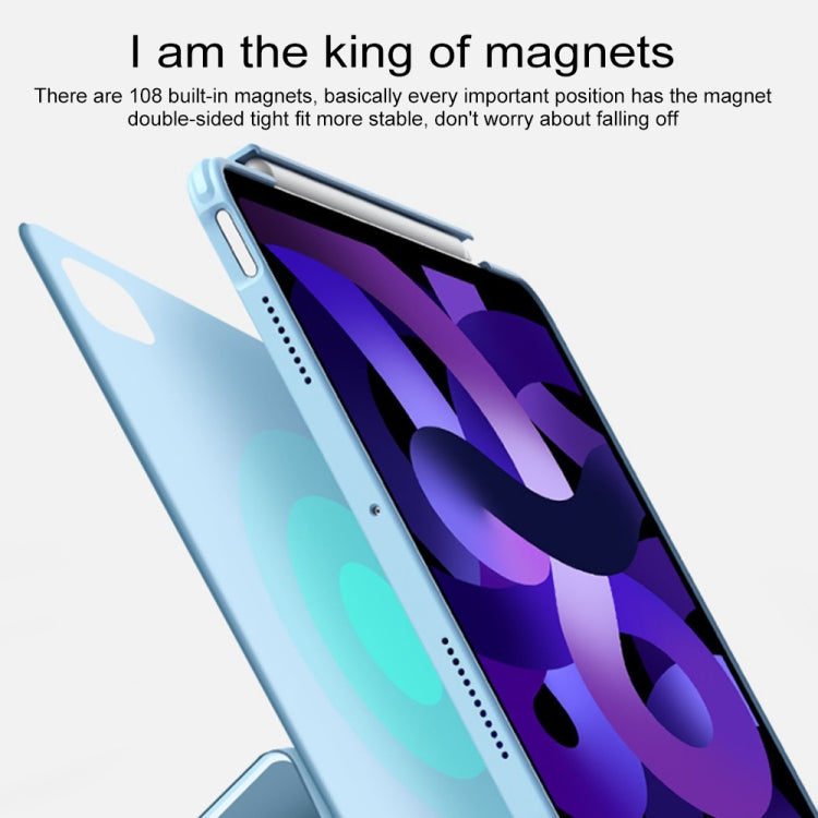 For iPad 10.2 2021 / 2020 / 2019 Pen Slot Magnetic Detachable Tablet Leather Case(Blue) - iPad 10.2 Cases by buy2fix | Online Shopping UK | buy2fix