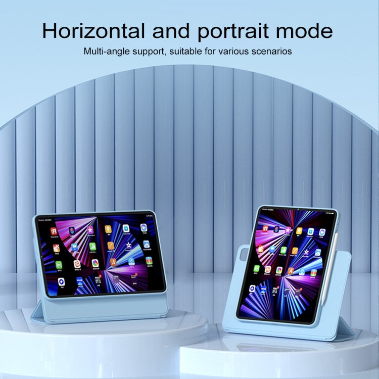 For iPad mini 2024 / mini 6 Pen Slot Magnetic Detachable Tablet Leather Case(Blue) - iPad mini 6 Cases by buy2fix | Online Shopping UK | buy2fix