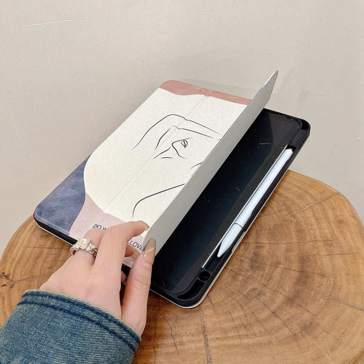 Magnetic Detachable Painted Tablet Leather Case For iPad 10.2 2021 / 2020 / 2019(Line) - iPad 10.2 Cases by buy2fix | Online Shopping UK | buy2fix