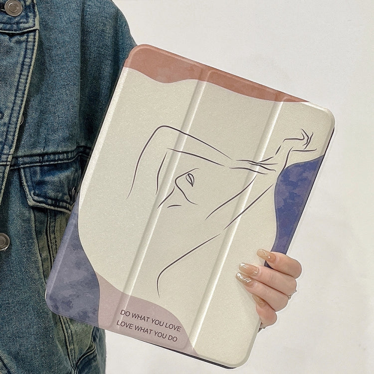 Magnetic Detachable Painted Tablet Leather Case For iPad Air 2022 / 2020 10.9(Line) - iPad Air (2022) / (2020) 10.9 Cases by buy2fix | Online Shopping UK | buy2fix