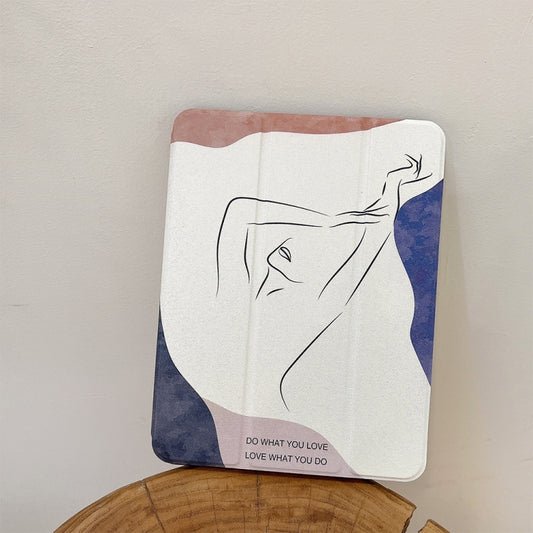 Magnetic Detachable Painted Tablet Leather Case For iPad Air 11 2024 / iPad Pro 11 2022 / 2021 / 2020 / 2018(Line) by buy2fix