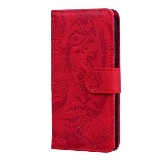 For OnePlus 11 Tiger Embossing Pattern Leather Phone Case(Red) by buy2fix