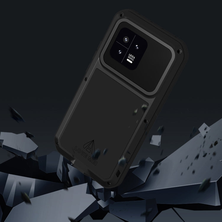 For Xiaomi 13 LOVE MEI Metal Shockproof Life Waterproof Dustproof Phone Case(Black) by LOVE MEI