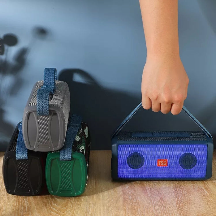 T&G TG345 Portable Outdoor Color LED Wireless Bluetooth Speaker(Gray) - Desktop Speaker by T&G | Online Shopping UK | buy2fix