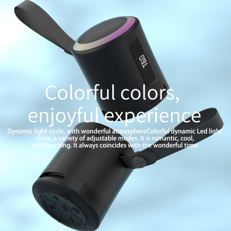 T&G TG373 Outdoor Portable LED Light RGB Multicolor Wireless Bluetooth Speaker Subwoofer(Green) - Desktop Speaker by T&G | Online Shopping UK | buy2fix