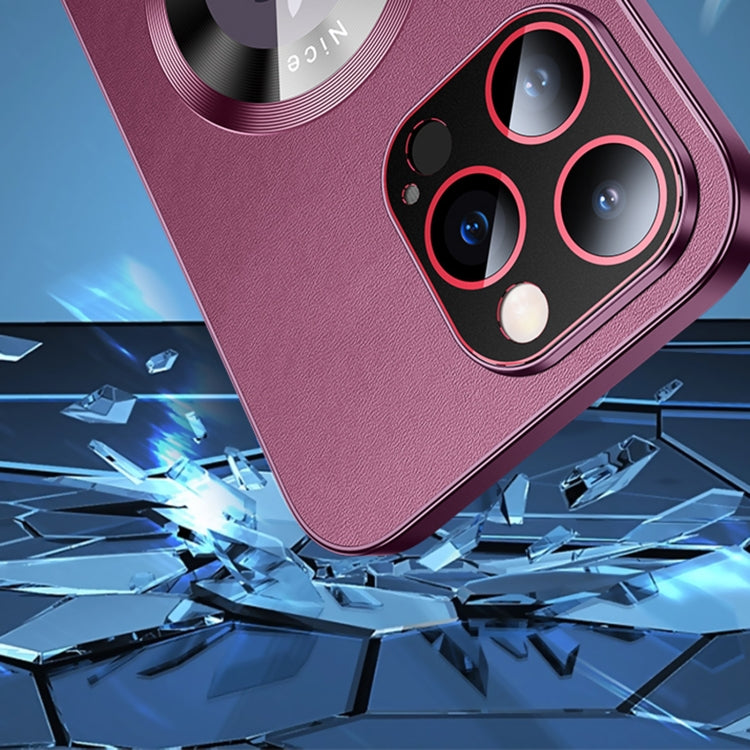 For iPhone 14 Pro R-JUST RH05 Magnetic Leather Metal Phone Case(Silver) by R-JUST