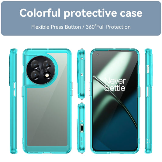 For OnePlus 11 5G Colorful Series Acrylic + TPU Phone Case(Transparent Blue) by buy2fix