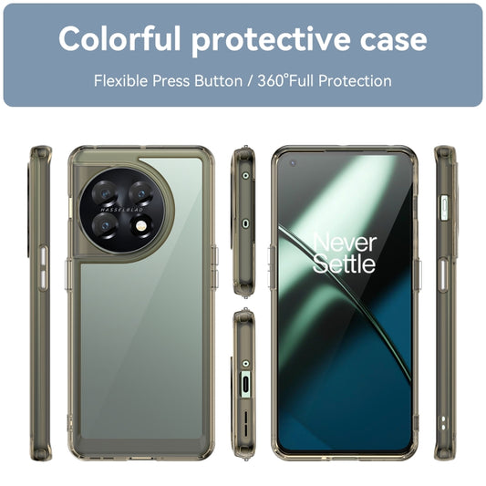 For OnePlus 11 5G Colorful Series Acrylic + TPU Phone Case(Transparent Grey) by buy2fix