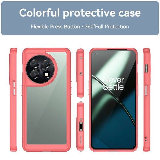 For OnePlus 11 5G Colorful Series Acrylic + TPU Phone Case(Red) by buy2fix