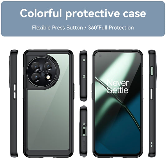 For OnePlus 11 5G Colorful Series Acrylic + TPU Phone Case(Black) by buy2fix