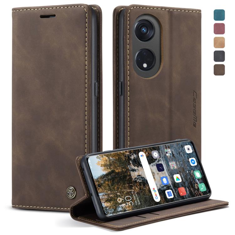 For OPPO Reno8 T 5G CaseMe 013 Multifunctional Horizontal Flip Leather Phone Case(Coffee) - OPPO Cases by CaseMe | Online Shopping UK | buy2fix
