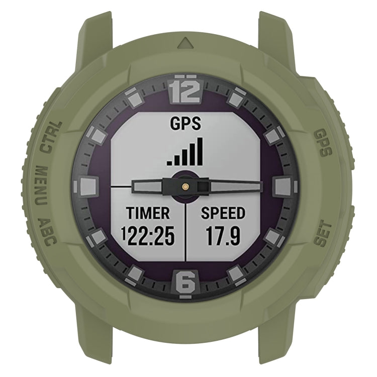 For Garmin Instinct Crossover Armor Hollow Watch Protective Case(Jungle Green) - Watch Cases by buy2fix | Online Shopping UK | buy2fix