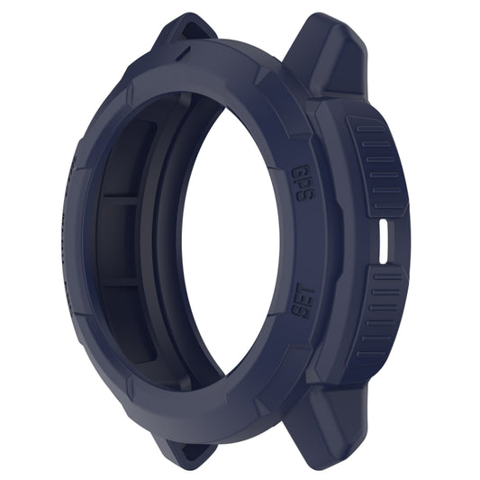 For Garmin Instinct Crossover Armor Hollow Watch Protective Case(Midnight Blue) by buy2fix
