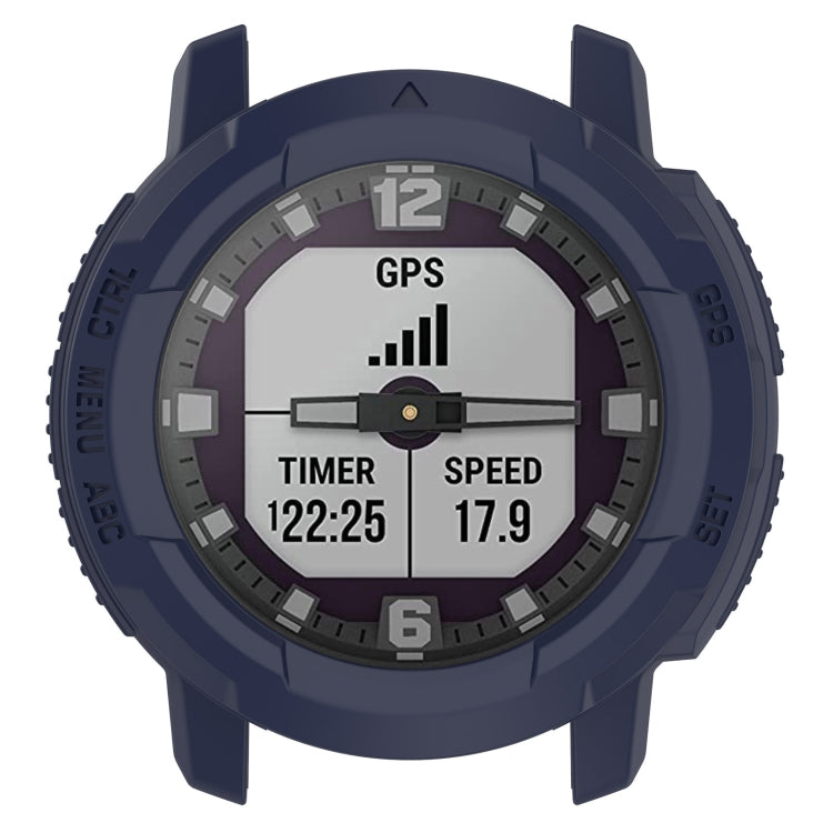 For Garmin Instinct Crossover Armor Hollow Watch Protective Case(Midnight Blue) - Watch Cases by buy2fix | Online Shopping UK | buy2fix