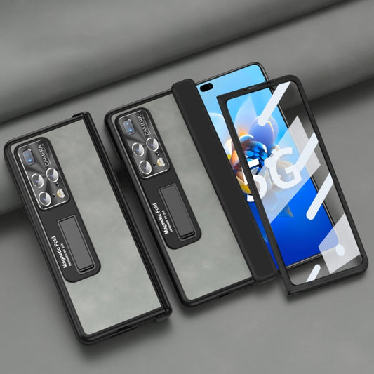 For Huawei Mate X2 5G Napa Texture All-inclusive Phone Case(White) - Huawei Cases by buy2fix | Online Shopping UK | buy2fix