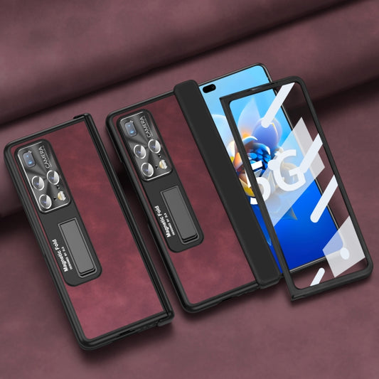 For Huawei Mate X2 5G Napa Texture All-inclusive Phone Case(Red) - Huawei Cases by buy2fix | Online Shopping UK | buy2fix