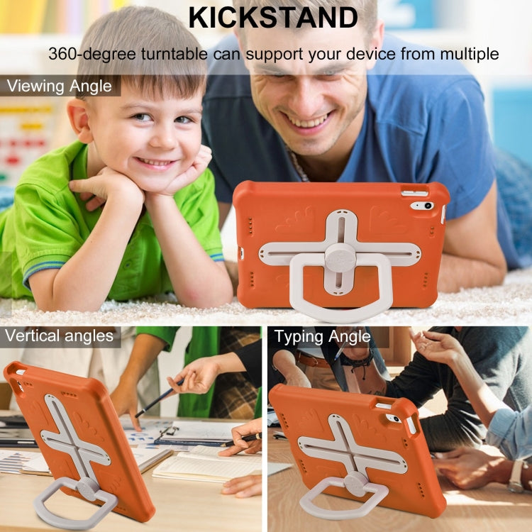 For iPad 2025 / 2022 Shield 360 Rotation Handle EVA Shockproof PC Tablet Case(Orange Beige) - iPad 2025 / 2022 Cases by buy2fix | Online Shopping UK | buy2fix