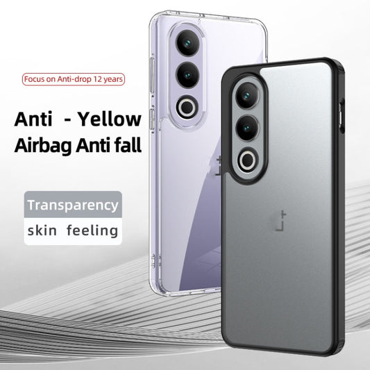 For OnePlus Ace 3V Armor Clear TPU Hard PC Phone Case(Matte Black) by buy2fix