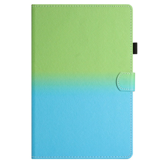 For 10 inch Universal Stitching Gradient Leather Tablet Case(Green Blue) - 10 - 11 inch by buy2fix | Online Shopping UK | buy2fix