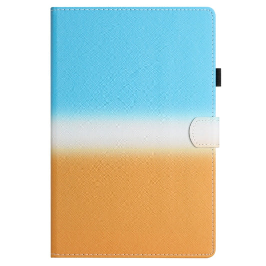 For 8 inch Universal Stitching Gradient Leather Tablet Case(Blue Orange) - 8 inch by buy2fix | Online Shopping UK | buy2fix