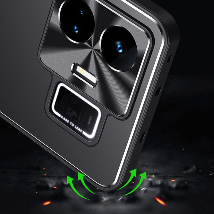 For Realme GT Neo 5 Blade Series TPU + Titanium Alloy Phone Case(Black Silver) by buy2fix