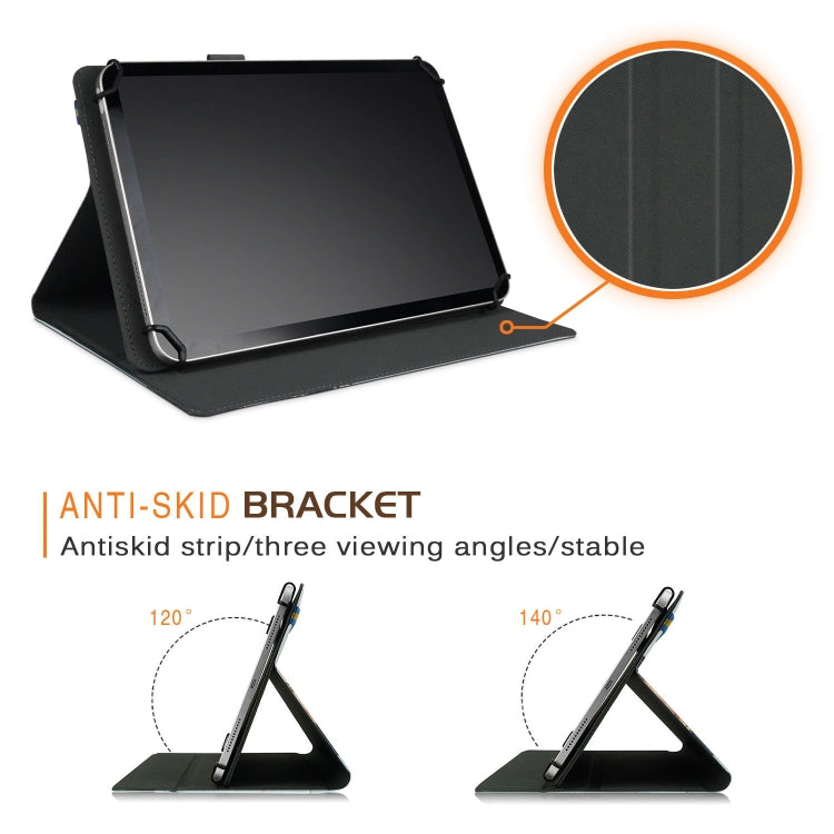 For 10 inch Marble Pattern Stitching Leather Tablet Case(Blue) - 10 - 11 inch by buy2fix | Online Shopping UK | buy2fix