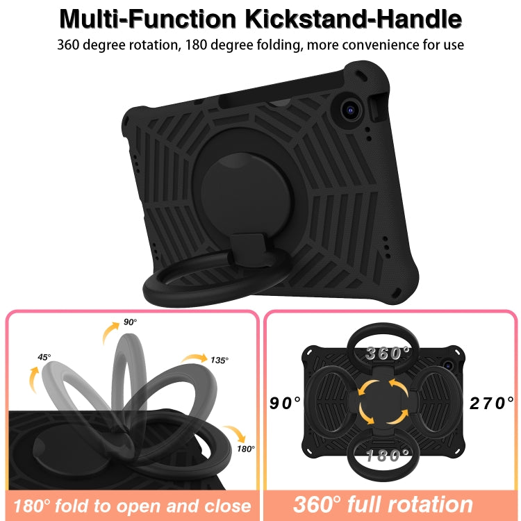 For Lenovo Tab M10 Plus 10.6 3rd Gen 2022 Spider King Silicone Protective Tablet Case(Black) - Lenovo by buy2fix | Online Shopping UK | buy2fix