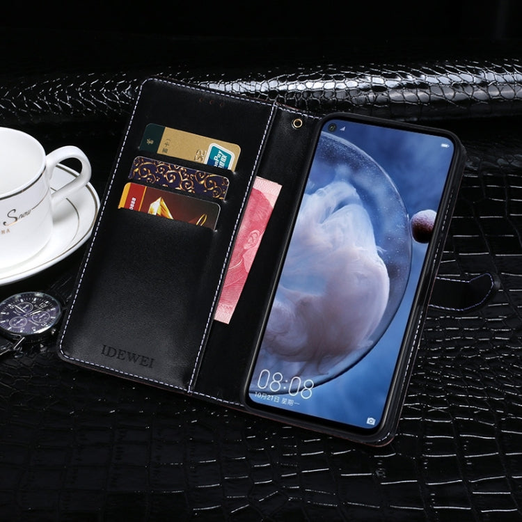 For Huawei Nova 5Z idewei Crocodile Texture Horizontal Flip Leather Case with Holder & Card Slots & Wallet(Black) - Huawei Cases by idewei | Online Shopping UK | buy2fix