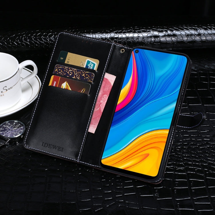 For Huawei Enjoy 10 idewei Crocodile Texture Horizontal Flip Leather Case with Holder & Card Slots & Wallet(Black) - Huawei Cases by idewei | Online Shopping UK | buy2fix