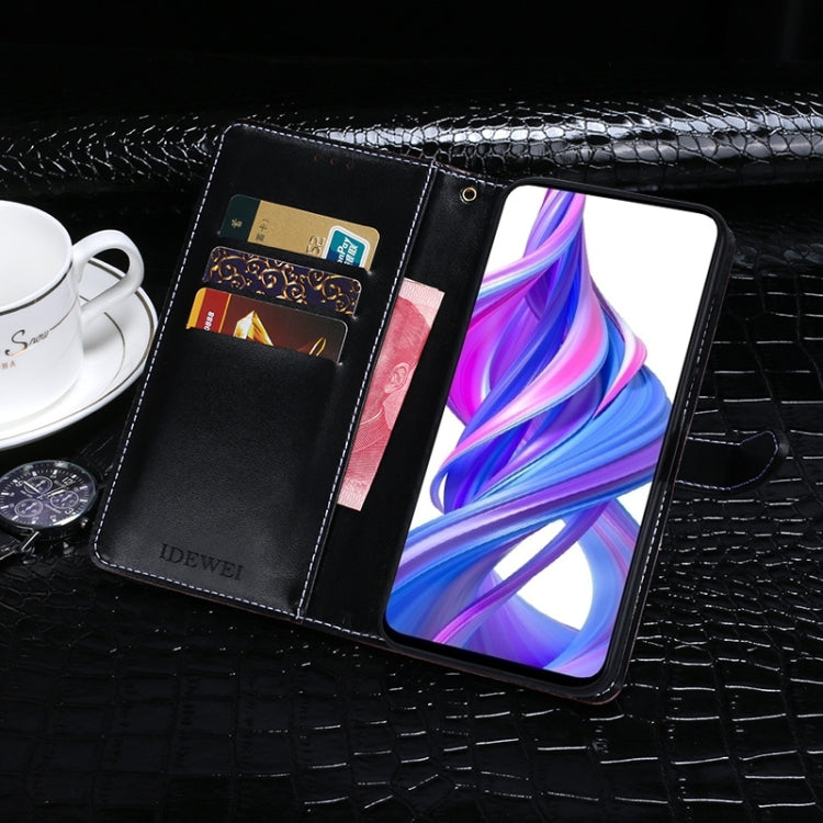 For Huawei Y9S idewei Crocodile Texture Horizontal Flip Leather Case with Holder & Card Slots & Wallet(Dark Blue) - Huawei Cases by idewei | Online Shopping UK | buy2fix