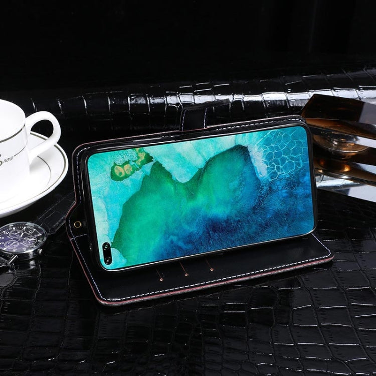 For Huawei Honor V30 idewei Crocodile Texture Horizontal Flip Leather Case with Holder & Card Slots & Wallet(Dark Blue) - Honor Cases by idewei | Online Shopping UK | buy2fix