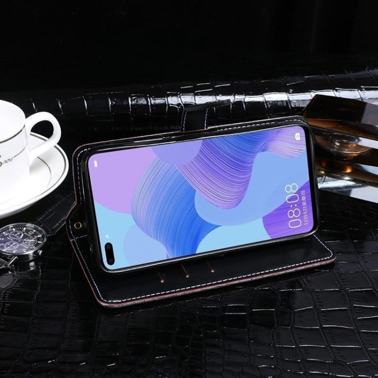 For Huawei Nova 6 idewei Crocodile Texture Horizontal Flip Leather Case with Holder & Card Slots & Wallet(Black) - Huawei Cases by idewei | Online Shopping UK | buy2fix