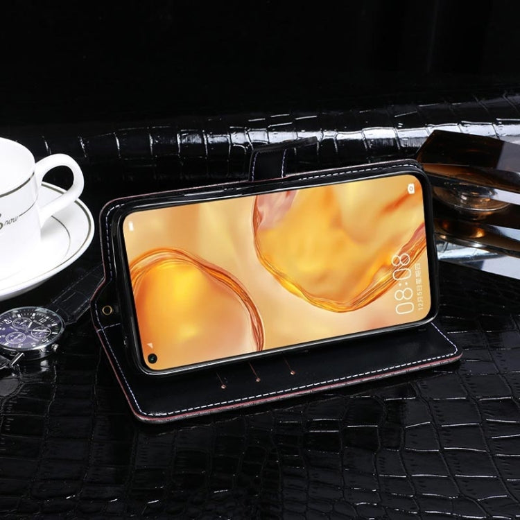 For Huawei Nova 6 SE idewei Crocodile Texture Horizontal Flip Leather Case with Holder & Card Slots & Wallet(Black) - Huawei Cases by idewei | Online Shopping UK | buy2fix