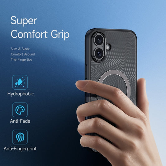 For iPhone 16 Plus DUX DUCIS Aimo Mag Series TPU + PC MagSafe Frosted Feel Phone Case(Black) by DUX DUCIS