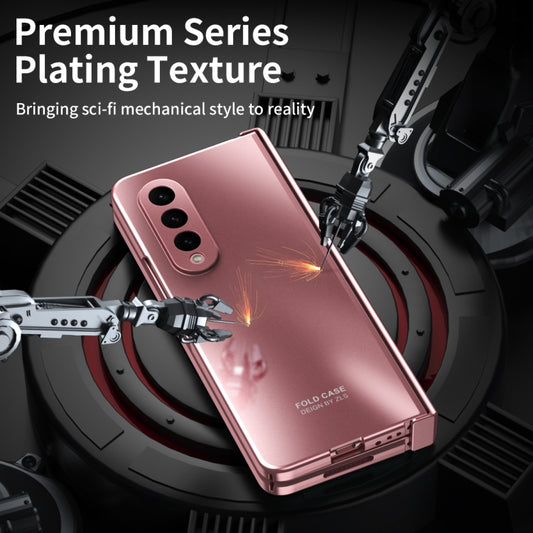 For Samsung Galaxy Z Fold4 5G Integrated Electroplating Folding All-inclusive Phone Case(Rose Gold) - Galaxy Z Fold4 5G Cases by buy2fix | Online Shopping UK | buy2fix