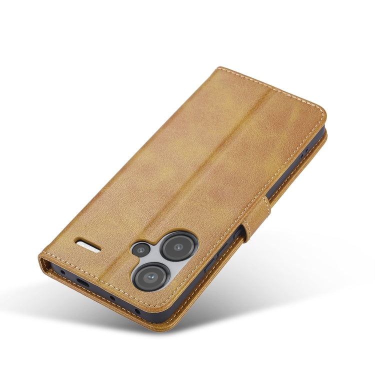 For Xiaomi Redmi Note 13 Pro+ LC.IMEEKE Calf Texture Leather Phone Case(Brown) by LC.IMEEKE