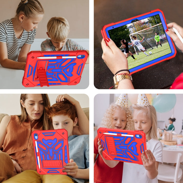 For iPad 2025 / 2022 Bumblebee Silicone + PC Shockproof Tablet Case with Holder(Red Blue) - iPad 2025 / 2022 Cases by buy2fix | Online Shopping UK | buy2fix