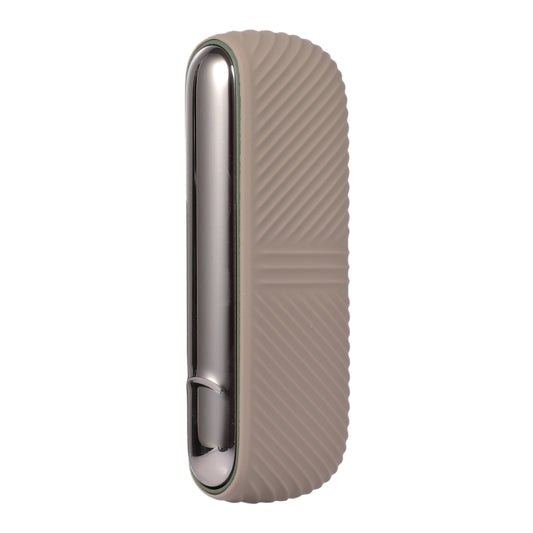 For IQOS ILUMA Silicone Electronic Cigarette Case Charging Compartment With Side Cover(Light Brown) by buy2fix