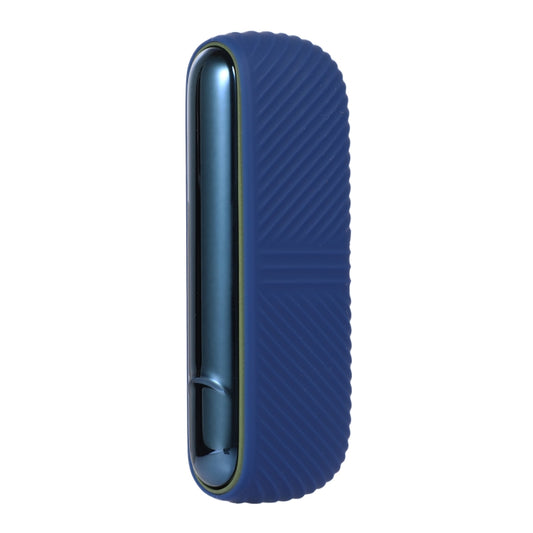 For IQOS ILUMA Silicone Electronic Cigarette Case Charging Compartment With Side Cover(Navy Blue) by buy2fix