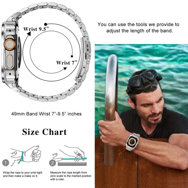 Metal Integrated Watch Protective Case For Apple Watch Series 9 / 8 / 7 45mm(Silver) by buy2fix