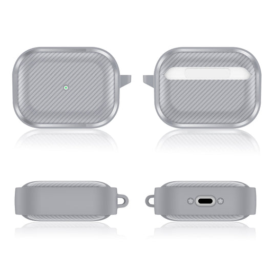 For AirPods Pro Photo Frame Carbon Fiber Series Earphone Case(Dark Grey) by buy2fix