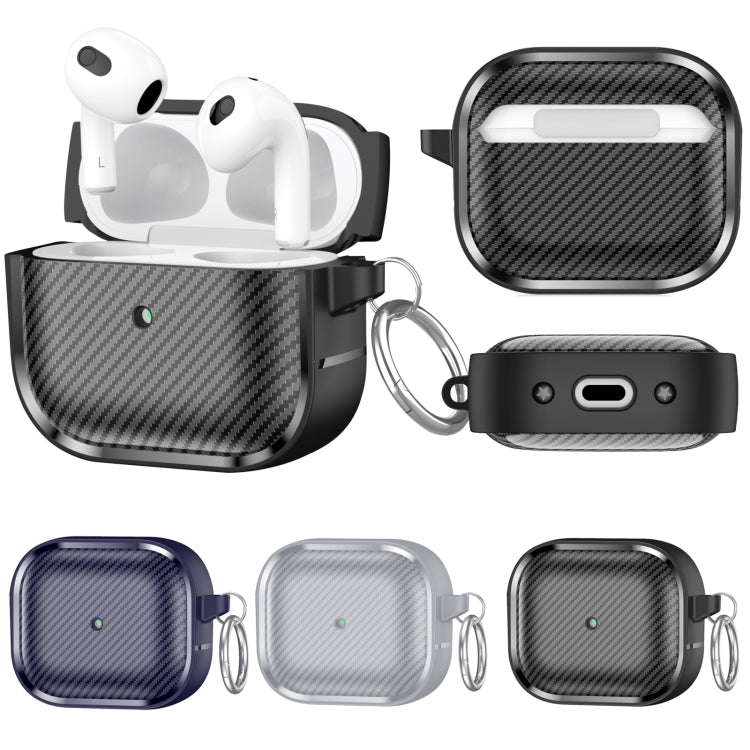 For AirPods 3 Photo Frame Carbon Fiber Series Earphone Case(Black) by buy2fix
