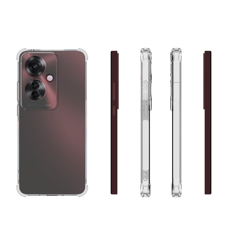 For OPPO Reno11 F 5G Global Shockproof Non-slip Thickening TPU Phone Case(Transparent) - OPPO Cases by buy2fix | Online Shopping UK | buy2fix