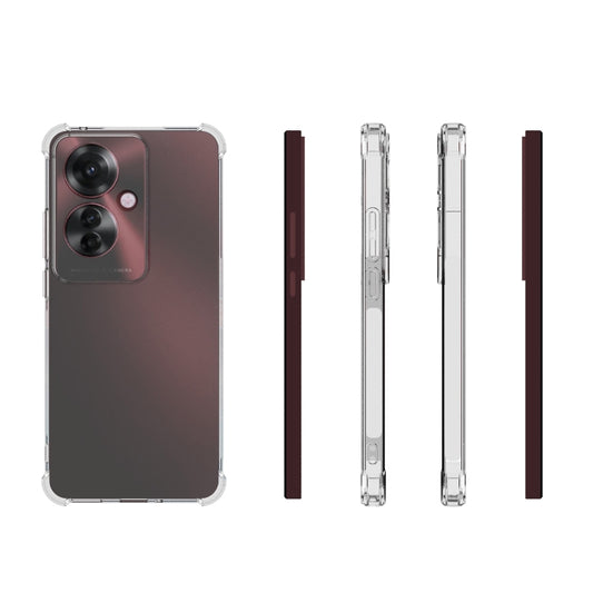 For OPPO Reno11 F 5G Global Shockproof Non-slip Thickening TPU Phone Case(Transparent) by buy2fix