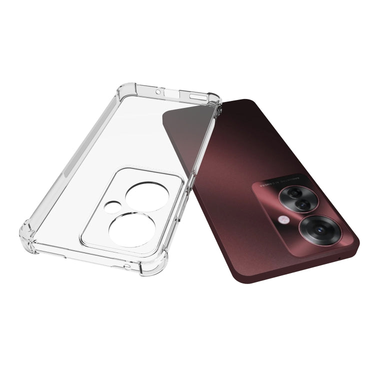 For OPPO Reno11 F 5G Global Shockproof Non-slip Thickening TPU Phone Case(Transparent) - OPPO Cases by buy2fix | Online Shopping UK | buy2fix